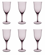 DARTINGTON CRYSTAL AURA 6 MULBERRY SHORT WINE GLASSES